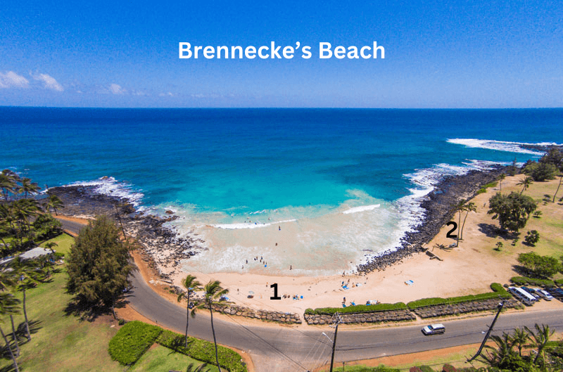 Brennecke's Beach map